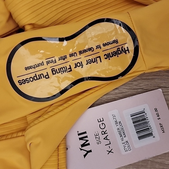 YMI Dandelion Ribbed High Waist Cheeky Bikini Bottoms - Picture 4 of 4